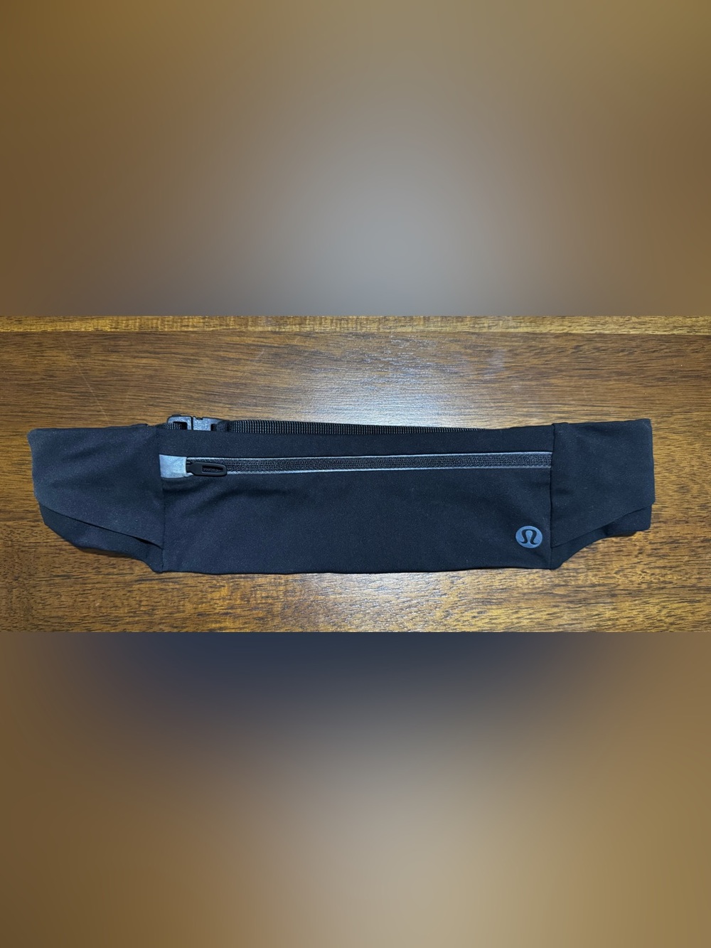 lululemon athletica Black Reflective Zip Running Belt